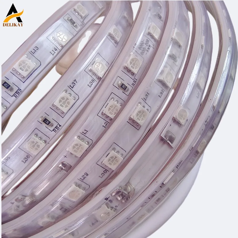High Voltage Waterresistant 5050RGB 60LEDs/M LED Tape Light in Ceiling Decoration LED Strip Light