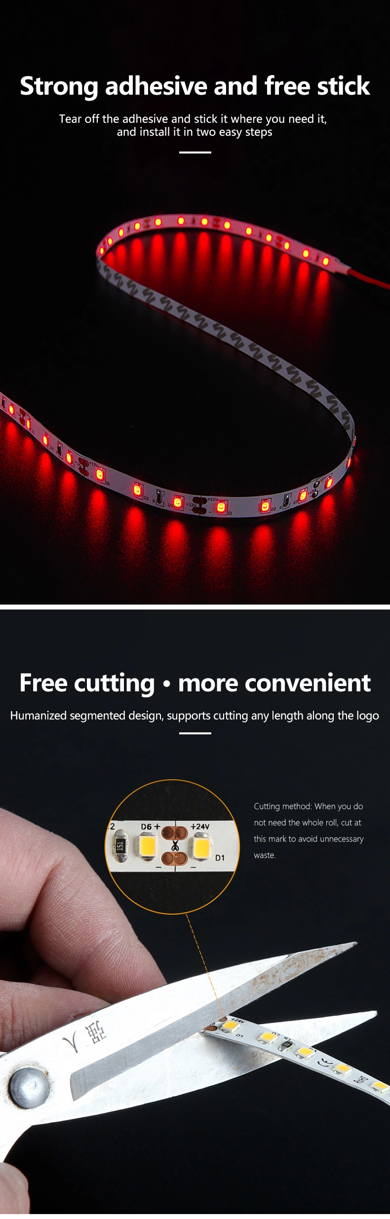 LED Neon Cutting High Brightness 5050 RGB Low Voltage Light Strip Commercial and Residential Decoration LED Flexible Lighting for Home Outdoor LED Strip Lights
