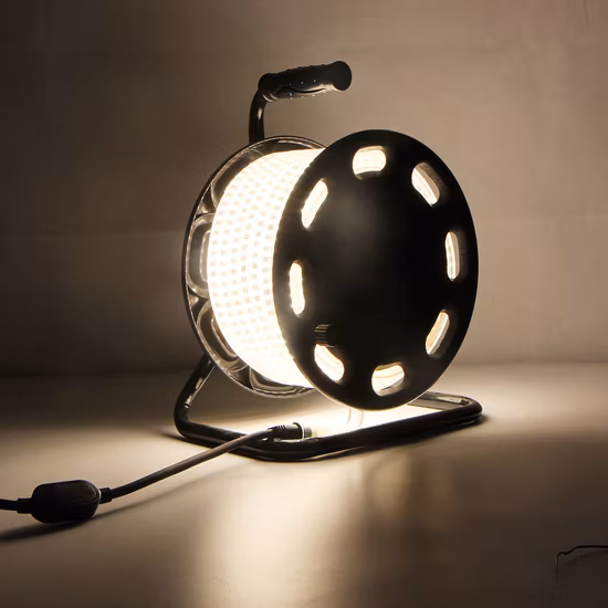 AC230V AC100V AC110V LED Construction Site Light Strip with Stand Safety LED Work Light Drum for Access Light Orientation Light